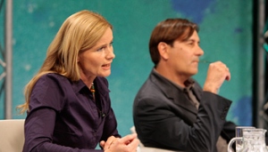 Meike Feßmann, Alain Claude Sulzer (Bild: ORF/Johannes Puch)