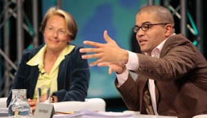 Hidegard E. Keller, Ijoma Mangold (Bild: ORF/Johannes Puch)