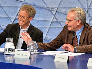 Ernst A. Grandits (rechts) und Heinrich Detering (Bild: ORF - Johannes Puch)
