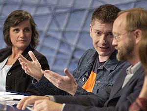 Iris Radisch, Klaus N&uuml;chtern und Martin Ebel (Bild: ORF - Johannes Puch)
