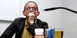 Der Autor Gert Jonke beim Literaturkurs 2005 (Bild: Johannes Puch)