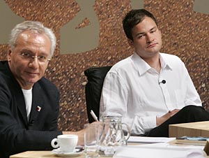 Ernst Grandits (Moderator), Thomas Melle, Autor (Bild: Johannes Puch)