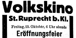 Klagenfurter Zeitung, 10. Oktober 1926 (Bild: kinogeschichte.at)